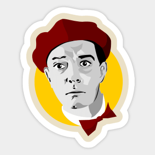 Colored Buster Keaton Sticker